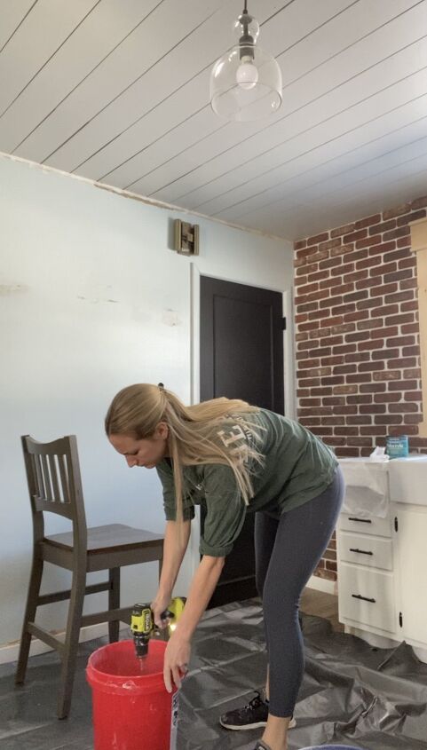 diy brick accent wall