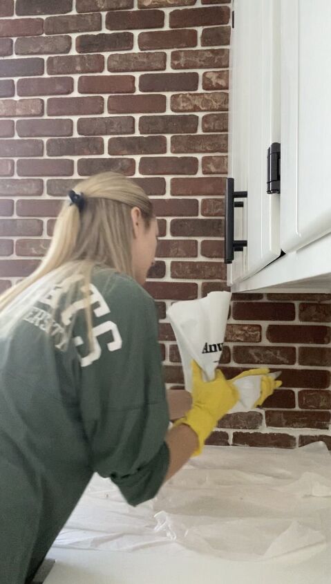 diy brick accent wall