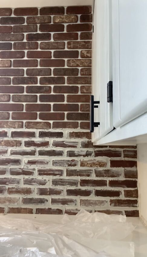 diy brick accent wall