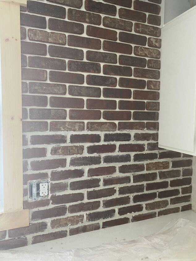 diy brick accent wall