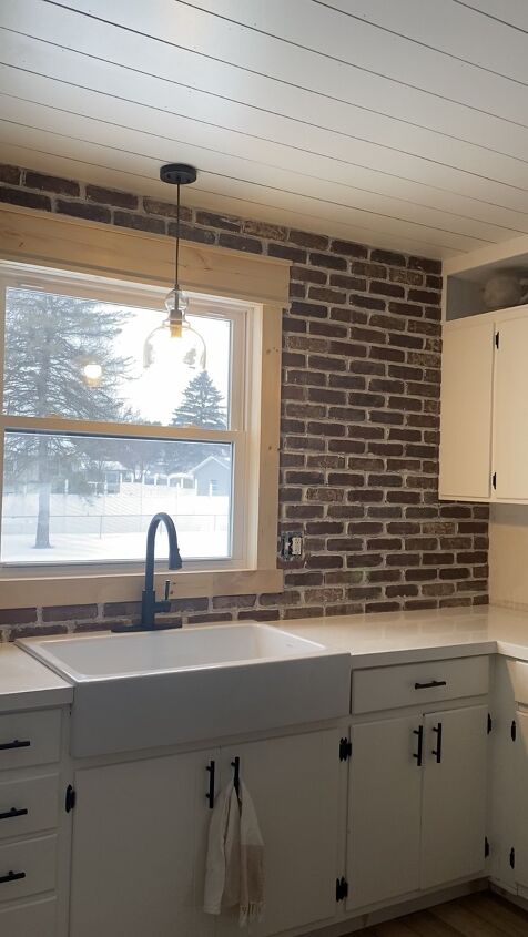 diy brick accent wall