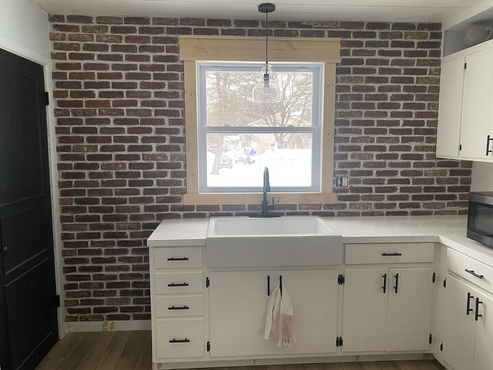 diy brick accent wall