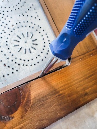 makeover a pie safe with an easy distressing technique