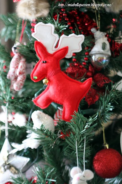 decoraes de natal de renas de feltro