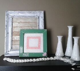 use picture frames and doilies to make charming wall art, Framed Needlework