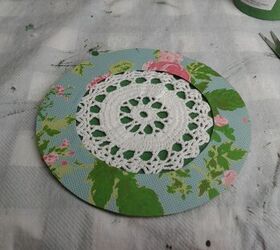 use picture frames and doilies to make charming wall art, Layers Put Together