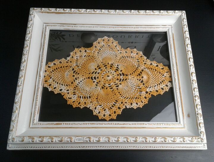use picture frames and doilies to make charming wall art, Makeover Completed