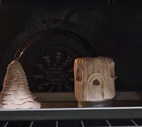 how to make a gnome house, Bake the pieces of the gnome house