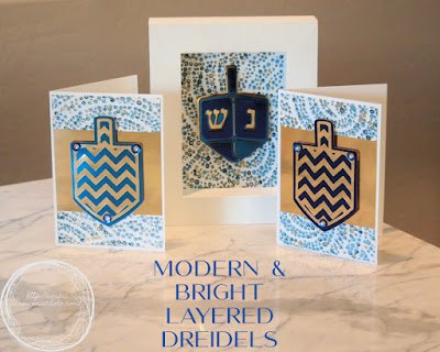 hanukkah modern and bright layered dreidels