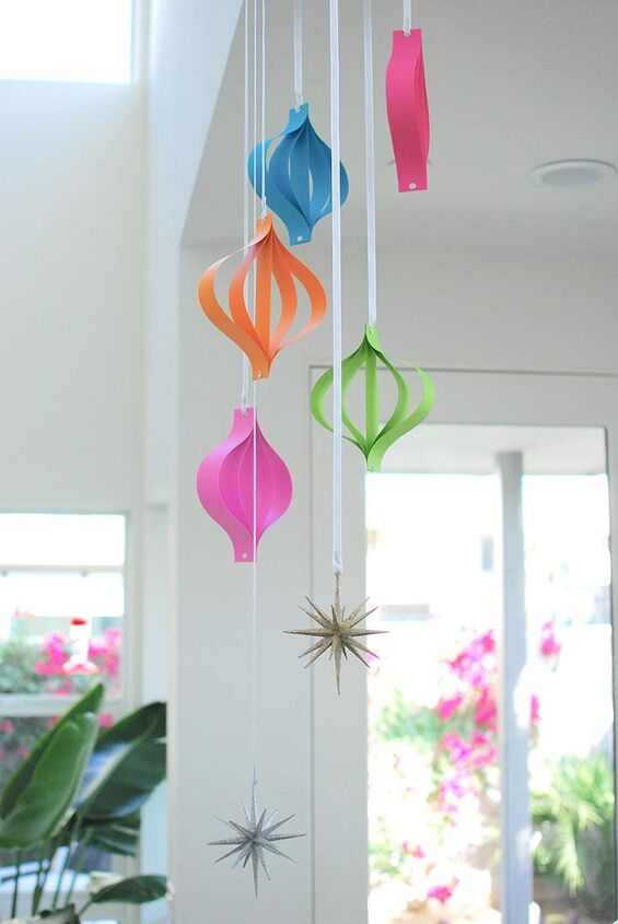 diy mid century christmas ornaments made from paper