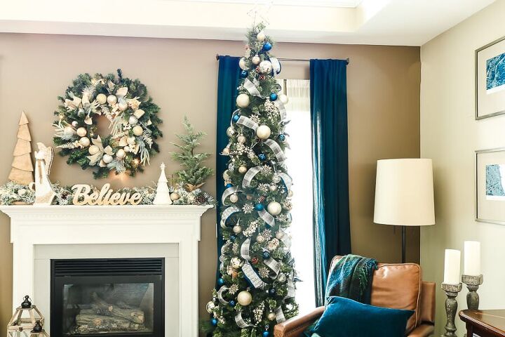 how to decorate a skinny tree with ribbon like a pro
