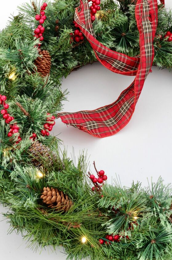 diy pottery barn inspired faux berry pine wreath