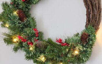 DIY Pottery Barn Inspired Faux Berry & Pine Wreath