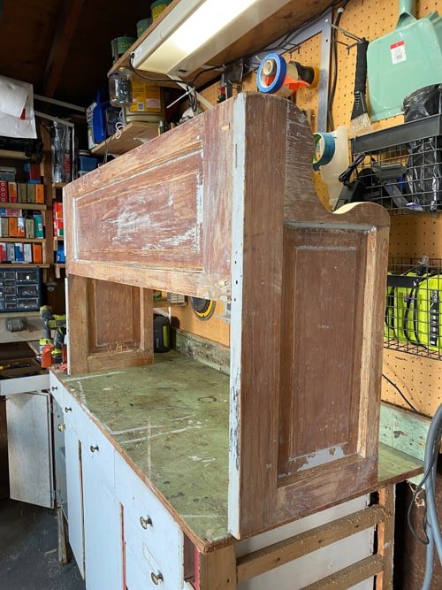 how to build a bench from an old door