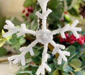 How to Make Crystal Snowflake Ornaments