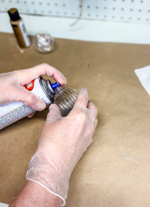 how to make faux mercury glass ornaments