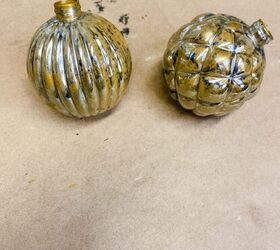 how to make faux mercury glass ornaments