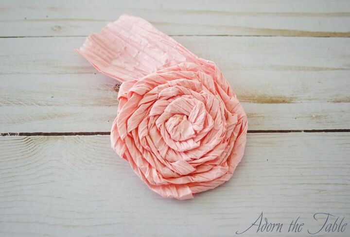 how to make twisted paper flower napkin rings