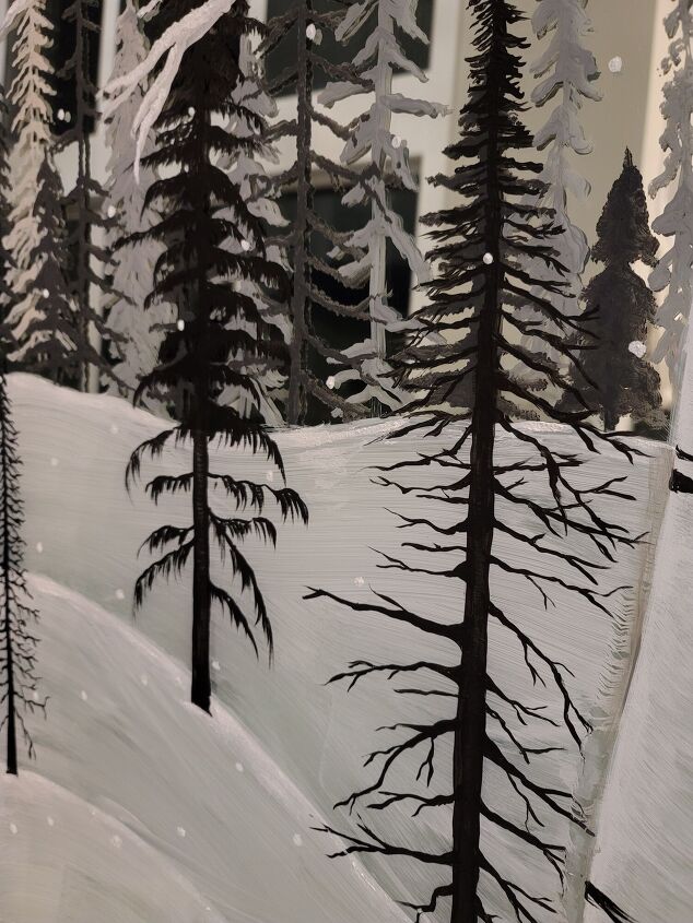 cmo pintar una escena de invierno