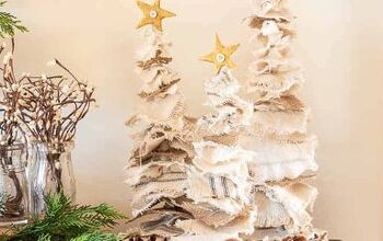 DIY Holiday Drop Cloth Christmas Trees