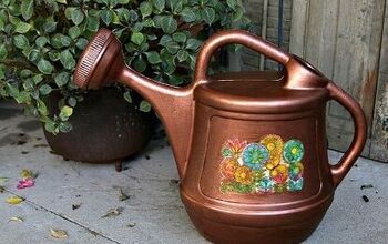 Plastic Watering Can Gets A Metallic Paint Finish