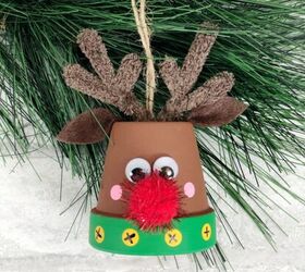 Clay Pot Reindeer Craft Ornament Dollar Store Style