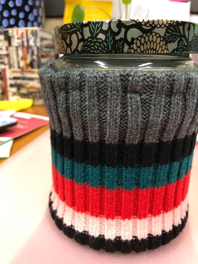 how to make a sweater weather candle cozy