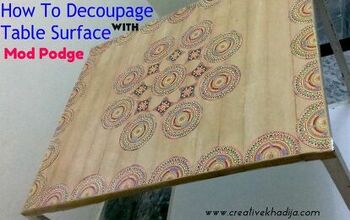How To Decoupage Old Table With Mod Podge