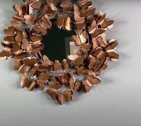 how to make a gold butterfly mirror that looks designer, Butterfly framed mirror