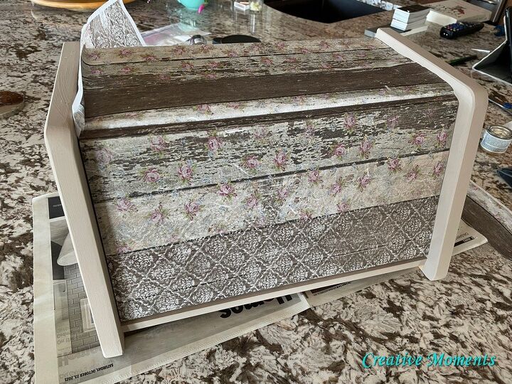 caja de pan de tablero de palet rstico y floral