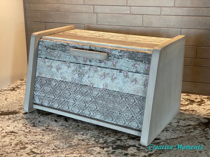 rustic and floral pallet board bread box