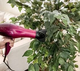 The brilliant reason this woman uses a blow dryer on all of her artificial plants