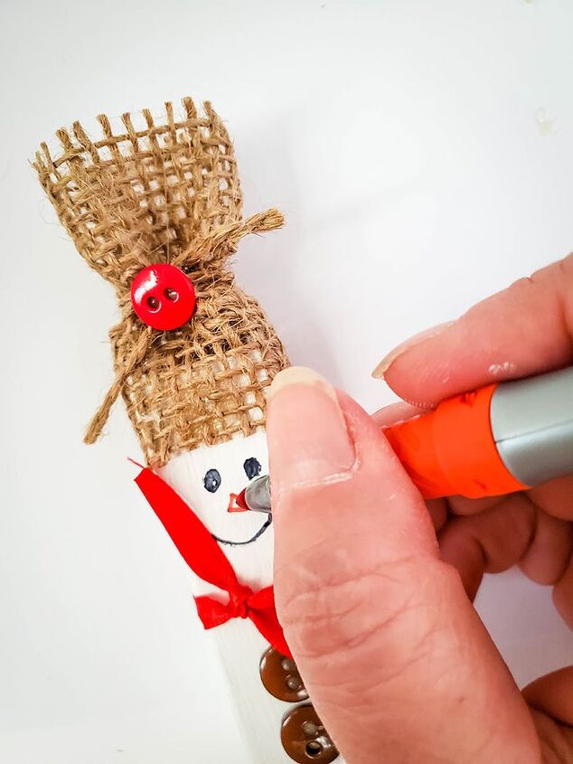 jenga block boneco de neve decorao ou ornamento