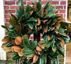 cmo hacer una corona de magnolias para navidad