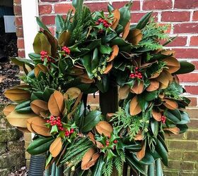 cmo hacer una corona de magnolias para navidad