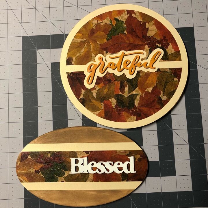 how i used the diy cut words thankful grateful blessed