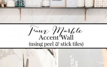 Fácil DIY lavadero pared de acento (utilizando mármol Peel & Stick Tile)
