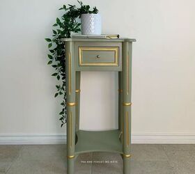How to Make Over a Small Side Table With Golden Glamour