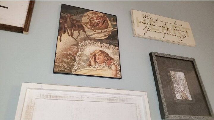 easy steps to change gallery wall for christmas before after