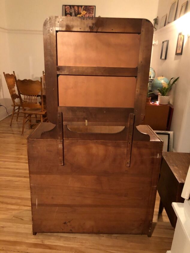 how can i raise the height of the mirror on this vintage dresser