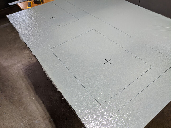 how i winterized my cheap garage door, Template transferred