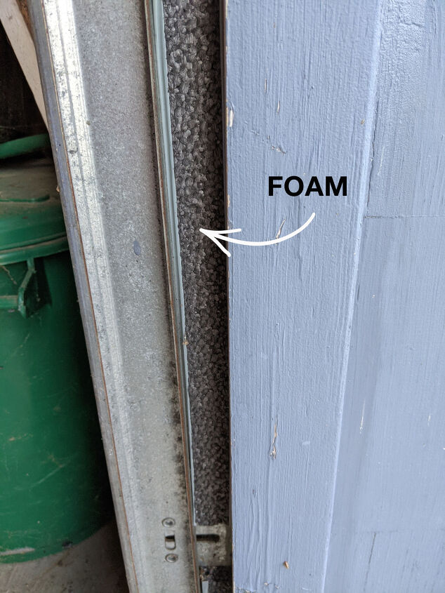 how i winterized my cheap garage door, Sides of door