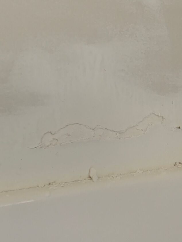 q how do i fix a flakey wall above the shower stall