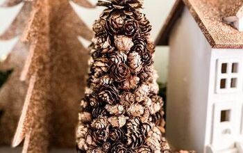 Mini árbol de Navidad de conos de pino DIY