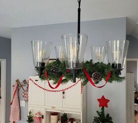 festive chandelier decor