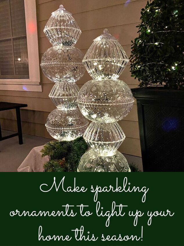 faa este impressionante enfeite de natal iluminado usando tigelas da dollar store