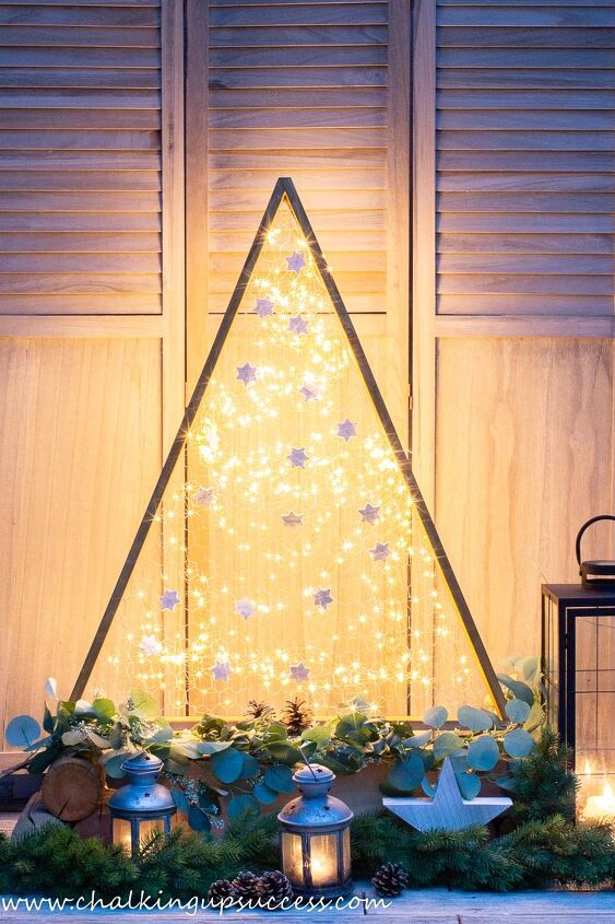 como construir un arbol de navidad de madera en forma de triangulo