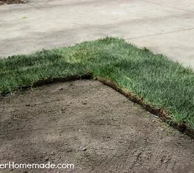 how to lay sod, sod laid in a corner