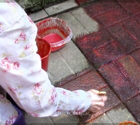 diy concrete glaze with fabric dye and sealer