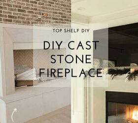 diy faux cast stone fireplace part 2